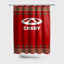 Шторка для душа Chery new year, цвет: 3D-принт