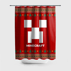 Шторка для душа Minecraft new year, цвет: 3D-принт