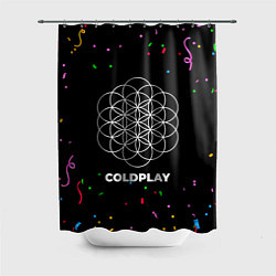 Шторка для душа Coldplay конфети, цвет: 3D-принт