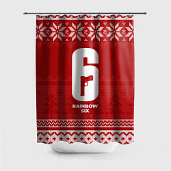 Шторка для душа Новогодний Rainbow Six, цвет: 3D-принт
