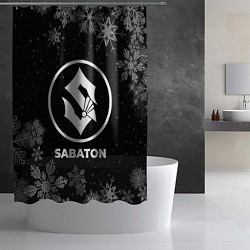 Шторка для душа Снежный Sabaton, цвет: 3D-принт — фото 2