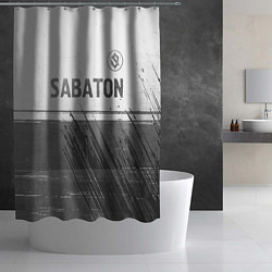 Шторка для душа Sabaton - white gradient посередине, цвет: 3D-принт — фото 2