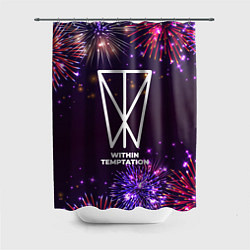 Шторка для душа Праздничный Within Temptation, цвет: 3D-принт