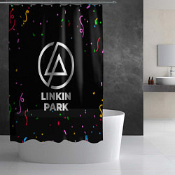 Шторка для душа Linkin Park конфети, цвет: 3D-принт — фото 2