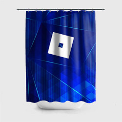 Шторка для душа Roblox blue poly, цвет: 3D-принт