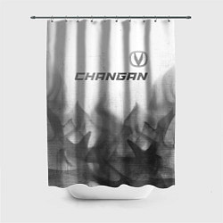 Шторка для душа Changan - white gradient посередине, цвет: 3D-принт