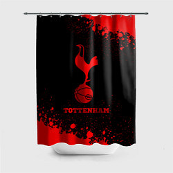 Шторка для душа Tottenham - red gradient, цвет: 3D-принт