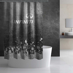 Шторка для душа Infiniti - grey gradient посередине, цвет: 3D-принт — фото 2