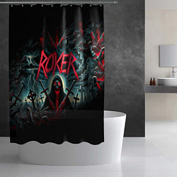 Шторка для душа Roker - blood in the ground, цвет: 3D-принт — фото 2