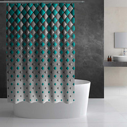 Шторка для душа Фигурный каскад, цвет: 3D-принт — фото 2