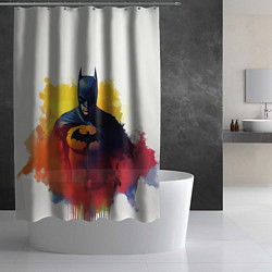 Шторка для душа Бэтмен в краске, цвет: 3D-принт — фото 2