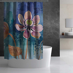 Шторка для душа Красочный цветок, цвет: 3D-принт — фото 2