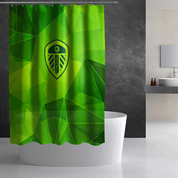 Шторка для душа Leeds United green poly, цвет: 3D-принт — фото 2