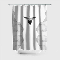 Шторка для душа Bon Jovi white poly, цвет: 3D-принт