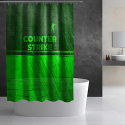 Шторка для душа Counter Strike - green gradient посередине, цвет: 3D-принт — фото 2