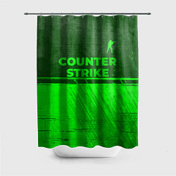 Шторка для душа Counter Strike - green gradient посередине, цвет: 3D-принт