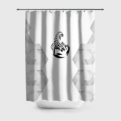 Шторка для душа Scorpions white poly, цвет: 3D-принт