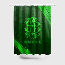 Шторка для душа Nickelback - green gradient, цвет: 3D-принт