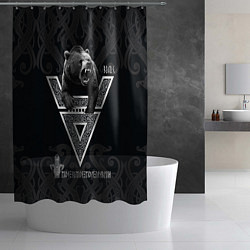 Шторка для душа Моя земля мои правила: медведь, цвет: 3D-принт — фото 2