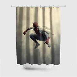 Шторка для душа Человек паук в прыжке, цвет: 3D-принт