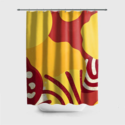 Шторка для душа Жаркий африканский паттерн, цвет: 3D-принт
