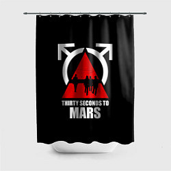 Шторка для душа 30 Seconds to Mars - poster, цвет: 3D-принт