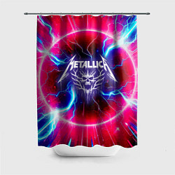 Шторка для душа Metallica - neon glow, цвет: 3D-принт