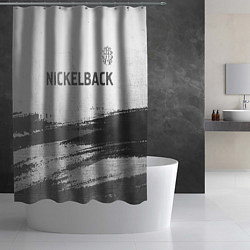 Шторка для душа Nickelback - white gradient посередине, цвет: 3D-принт — фото 2