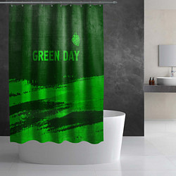 Шторка для душа Green Day - green gradient посередине, цвет: 3D-принт — фото 2