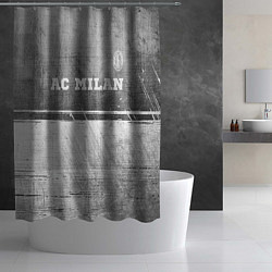 Шторка для душа AC Milan - grey gradient посередине, цвет: 3D-принт — фото 2