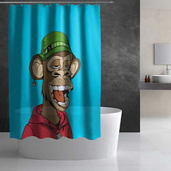 Шторка для душа NFT smile ape, цвет: 3D-принт — фото 2