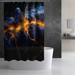 Шторка для душа Молнии в разбитом небе, цвет: 3D-принт — фото 2