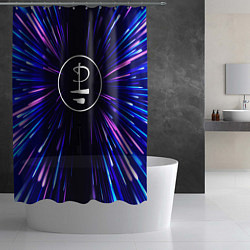 Шторка для душа Pink Floyd neon energy, цвет: 3D-принт — фото 2