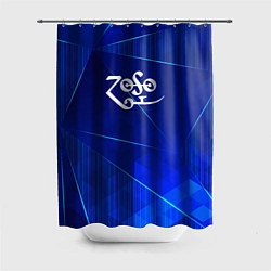 Шторка для душа Led Zeppelin blue poly, цвет: 3D-принт