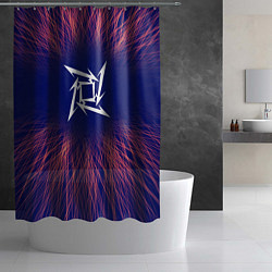 Шторка для душа Metallica red energy, цвет: 3D-принт — фото 2