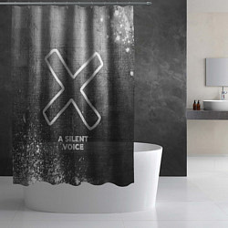 Шторка для душа A Silent Voice - grey gradient, цвет: 3D-принт — фото 2