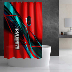 Шторка для душа Rainbow six геометрия полосы, цвет: 3D-принт — фото 2