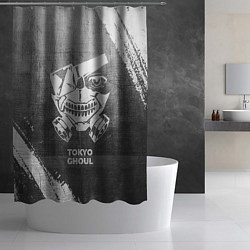 Шторка для душа Tokyo Ghoul - grey gradient, цвет: 3D-принт — фото 2
