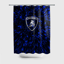 Шторка для душа Lamborghini blue energy, цвет: 3D-принт