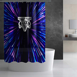 Шторка для душа GTA neon energy, цвет: 3D-принт — фото 2