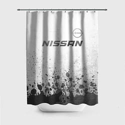 Шторка для душа Nissan - white gradient посередине, цвет: 3D-принт