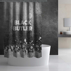 Шторка для душа Black Butler - grey gradient посередине, цвет: 3D-принт — фото 2