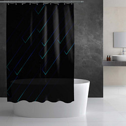 Шторка для душа Color blue black, цвет: 3D-принт — фото 2