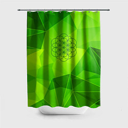 Шторка для душа Coldplay green poly, цвет: 3D-принт