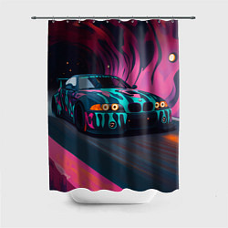 Шторка для душа БМВ граффити стиль, цвет: 3D-принт