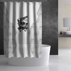 Шторка для душа Tokyo Ghoul white poly, цвет: 3D-принт — фото 2