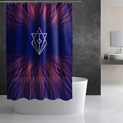 Шторка для душа In Flames red energy, цвет: 3D-принт — фото 2