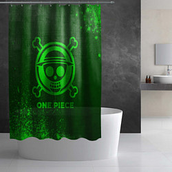 Шторка для душа One Piece - green gradient, цвет: 3D-принт — фото 2