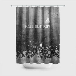 Шторка для душа Fall Out Boy - grey gradient посередине, цвет: 3D-принт