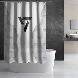 Шторка для душа Seventeen white poly, цвет: 3D-принт — фото 2